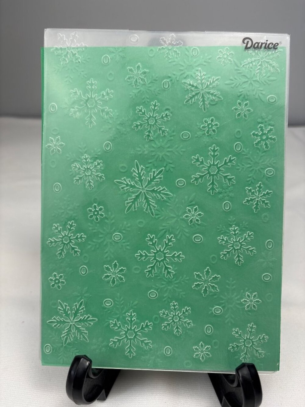 Snowflake Embossing Folder Paper Crafts Darice 4.25" x 5.75" Clear Plastic